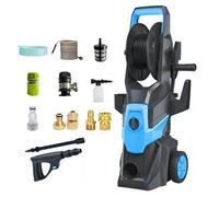 Nettoyeur Haute Pression 150Bar 2000W, Karcher Portable 10m de Tuyau, Lance Thermique et Busse Mousse, 450L/H, IPX5, pour Voiture