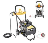 Nettoyeur haute pression 170 bar, 2200 PSI avec moteur à essence 4 temps 7,5 CV, cadre en U, auto-amorçant, avec buses et tuyau pour le nettoyage des sols