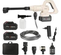 Nettoyeur haute pression, 3 vitesses, écran digital, 2 batteries, fonctionne sur batterie