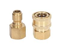 Nettoyeur Haute Pression 5000 PSI, Raccord Rapide, Adaptateur NPT 3/8 pour Pistolet à Eau de Lavage de Voiture et Connecteur de Tuyau (Fiche et douille à filetage femelle