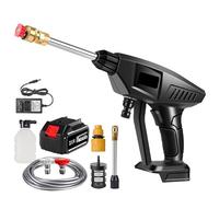 Nettoyeur Haute Pression à Batterie,60Bar Nettoyeur Haute Pression sans Fil,3000mAh Pistolet Haute Pression,Nettoyeur Hautes Pressions Portable (30000mAh)