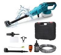 Nettoyeur Haute Pression à Batterie, Nettoyeur Haute Pression Portable, Nettoyeur Haute Pression 100 Bar avec Buse 6 en 1, Moteur sans Balais, pour Voiture, Terrasse, Pelouse (sans Batterie)