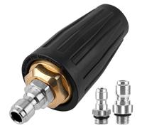 Nettoyeur Haute Pression à Buse Turbo, 4000PSI max. 5000PSI 4,0GPM à Dégagement Rapide Embouts Nettoyeur Haute Pression Pressure Washer Tips avec Connecteurs Rapides 0,64cm 0,95cm pour Voiture