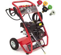 Nettoyeur haute pression à essence 170 bar 7cv moteur essence nettoyeur vapeur 8m 5 buses 56028