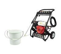 Nettoyeur Haute Pression à Essence 7,5 CV 3400w 4 Temps, Machine De Nettoyage avec 5 Buses SéLectionnables, Moteur à Essence Puissance Max. 190 Bar Nettoyeur Haute Pression pour Voiture Et Jardin