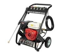Nettoyeur Haute Pression à Essence, Nettoyeur Haute Pression Thermique 4 Temps 7,5 HP, Débit 2,3 GPM, Tuyau Haute Pression 8 m, 5 Buses, pour Voiture, Terrasse et Chantier