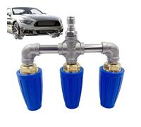 Nettoyeur Haute Pression À Triple Buse - Embout De Buse Turbo Rotatif 4000 PSI | Outil De Lavage Haute Pression 16x15cm pour Briques, Béton, Fenêtres, Allées Et Tâches De Nettoyage Extérieur Portable