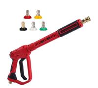 Nettoyeur haute pression amélioré avec baguette d'extension de rechange avec 5 embouts de buse pour l'eau sous pression pour le jardinage