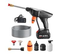 Nettoyeur Haute Pression - avec Flexible de 5 m Rechargeable - Nettoyeur Électrique Compact,Maison, Balcon, Jardin, Terrasse, Clôture, Véhicule, Vélo, Barbecue