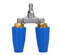 Nettoyeur haute pression, buse à Double Turbine, 1/4 pouces, en acier inoxydable, 4000psi, buse Turbo à Double rotation pour le nettoyage des voitures et du jardin (Bleu)