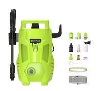 Nettoyeur haute pression électrique 1100 W, pression 55 bar, compact et léger, raccord rapide, tuyau de 7 m, nettoyeur de surface, lance de nettoyage, embout de buse, câble de 5,5 m