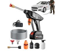 Nettoyeur Haute Pression Électrique - 16,4 Pi, Rechargeable, sans Fil | Machine De Lavage De Voiture pour Véhicule Vélo Intérieur Extérieur Meubles De Maison Balcon Cour Clôture De Jardin