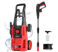 Nettoyeur haute pression électrique, 4800 PSI maximum, 3 GPM, roues de 12,7 cm, cordon de 18 m de longueur maximale, nettoyeur haute pression pour terrasse, voiture, allée, clôture et nettoyage de la
