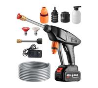 Nettoyeur Haute Pression Électrique | avec Flexible de 5 m Rechargeable | Nettoyeur Électrique Compact | Maison, Balcon, Jardin, Terrasse, Clôture, Véhicule, Vélo, Barbecue