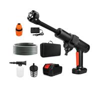Nettoyeur Haute Pression Électrique sans Fil, 200 Bars, 6 en 1, Pistolet À Eau for Lavage De Voiture, Jardin, Batterie 18V Nettoyage Puissant(1 Battery)