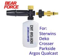 Nettoyeur haute pression neige mousse lance mousse pistolet mousse buse voiture savon mousse lavage pour Crosser Sterwins Deko Parkside Argos Qualcast