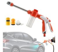 Nettoyeur haute pression, nettoyage par pulvérisation réglable, pistolet à eau 15,16 x 5,91 x 3,54 pouces avec bouteille de mousse, pulvérisateur robuste, outil de lavage de voiture avec conception er