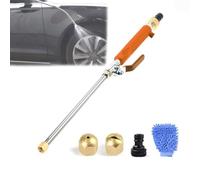 Nettoyeur Haute Pression, Pistolet Portable, Lance 2 en 1, Buse À Jet, for Tuyau D'arrosage, Voitures, Allées Et Patios(Orange)