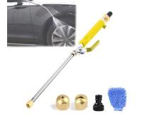 Nettoyeur Haute Pression, Pistolet Portable, Lance 2 en 1, Buse À Jet, for Tuyau D'arrosage, Voitures, Allées Et Patios(Yellow)
