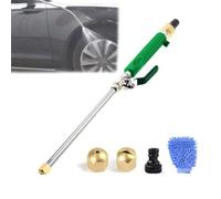 Nettoyeur Haute Pression, Pistolet Portable, Lance 2 en 1, Buse À Jet, for Tuyau D'arrosage, Voitures, Allées Et Patios(Green)