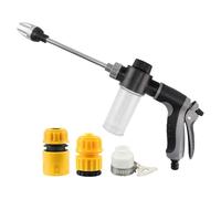 Nettoyeur haute pression portable - Acier Іnox puissant | Buse rotative 360° | Trois modes de pulvérisation, nettoyeur sans fil, pour voiture, cour, fenêtre, patio, garage, tuyau de jardin