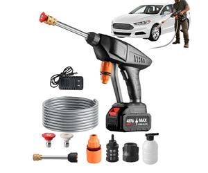Nettoyeur haute pression portable de 38,1 cm avec buse réglable, nettoyeur haute pression rechargeable robuste pour toute source d'eau, nettoyeur haute pression professionnel à main pour patios et