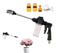 Nettoyeur haute pression portable | Douchette réglable à 360° avec protection contre la rouille | Buse de tuyau d'arrosage - Pour voiture, jardin, cour, balcon, terrasse, garage, nettoyage extérieur