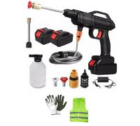 Nettoyeur haute pression portable sans fil à batterie, adapté pour le jardinage pour le lavage de la voiture, moto, scooter, sol, nettoyage de la maison, coins et fêtes compatible avec BorILE