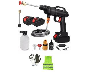 Nettoyeur haute pression portable sans fil à batterie, adapté pour le jardinage pour le lavage de la voiture, moto, scooter, sol, nettoyage de la maison, coins et fêtes compatible avec BorILE