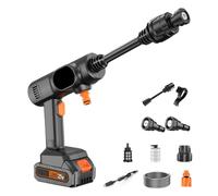 Nettoyeur Haute Pression Portable sans Fil | Lance à Eau Pressurisée,Appareil Manuel avec Accessoire de Nettoyage Réglable 2 Modes pour Terrasse Camping-Car Jardin et Allée