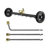Nettoyeur haute pression pour châssis - Buse multifonction 2 en 1, 4000 psi, nettoyeur de sol de 61 cm, brosse réglable à 7 trous, balai à eau