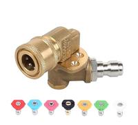 Nettoyeur haute pression - Raccord rapide rotatif - Embout de nettoyage avec plusieurs types de jets de pulvérisation, raccord rapide - Accessoires de lavage de voiture, irrigation du jardin, terrasse