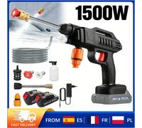 Nettoyeur haute pression sans fil 1500W, auto-aspirant, pour lavage de voiture, pistolet de lavage de voiture alimenté par batterie 48V, tuyau de 5M pour jardin et cour FR 6000mAh