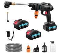 Nettoyeur Haute Pression sans Fil, 2 Batteries 3,0 Ah à Charge Rapide, avec buse 6 en 1, Compatible avec Batterie Makita 18 V, Tuyau de 5 m, léger et idéal pour Voiture, vélo, terrasse et Camping.