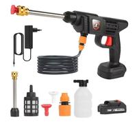 Nettoyeur haute pression sans fil 200W, 35 bars, 240 L/h, odorà eau, lavage de voiture, machine à livres, batterie 21V Pour voiture
