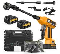 Nettoyeur Haute Pression sans Fil, 4 Vitesses, sans balais, avec buse 6 en 1, Compatible avec Batterie Makita 18 V, Nettoyeur Mobile avec Double système de Filtration et 2 Batteries 3,0 Ah