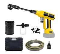 Nettoyeur haute pression sans fil, 610 psi, 380 W, compatible avec batterie Dewalt 20 V, avec buse de pulvérisation multifonction 6 en 1, 4 niveaux de nettoyage, tuyau de 5 m (batterie non incluse)