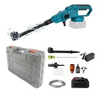 Nettoyeur haute pression sans fil, 80 bar, pour Makita 18 V, portable, avec buse 6 en 1, moteur sans balais, 380 l/h (6,3 l/min), pour voiture, pelouse, avec batteries de 15000 mA (avec piles)