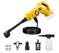 Nettoyeur haute pression sans fil, 90 bar, pour Dewalt 18 V, 20 V, avec buse 6 en 1, moteur sans balais, 6 l/min, pour voiture, terrasse, pelouse (sans batterie)