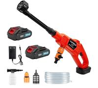 Nettoyeur haute pression sans fil avec réglage de la pression en continu, compatible avec batterie Makita 18 V, moteur sans balais, buse multifonction 6 en 1 pour voiture, balcon, jardin et terrasse