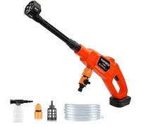 Nettoyeur haute pression sans fil avec réglage de la pression en continu, compatible avec batterie Makita 18 V, moteur sans balais, buse multifonction 6 en 1 pour voiture, balcon, jardin et terrasse