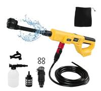 Nettoyeur haute pression sans fil, buse réglable 6 en 1 portable, nettoyeur haute pression 69 bar 350 l/h avec tuyau de 5 m pour patio, voiture, sol, clôture, terrasse, intérieur (pour DeWalt)