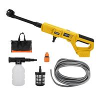Nettoyeur haute pression sans fil compatible avec batterie Dewalt 20 V, nettoyeur haute pression portable alimenté par batterie max 750 psi, nettoyeur à jet avec buse 6 en 1, pot en mousse, tuyau de