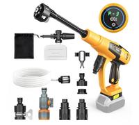 Nettoyeur haute pression sans fil compatible avec batterie DeWalt 20 V, nettoyeur haute pression portable Ecarke 1200 PSI avec buse 6 en 1 canon à mousse pour nettoyage de sol, clôture, mur (outil