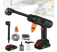 Nettoyeur Haute Pression sans Fil, Nettoyeur à Jet 95 Bars avec 1/2 Batterie et Chargeur, buse Polyvalente 6 en 1 pour Le Nettoyage de la Cour et Le Lavage de Voiture (1 Batterie)