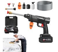 Nettoyeur Haute Pression sans Fil | Nettoyeur Haute Pression Électrique sans Fil Puissant - Machine de Nettoyage Électrique avec Flexible de 5m pour Lavage Voiture Baignoire Animaux Sol