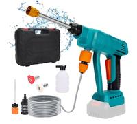 Nettoyeur Haute Pression sans Fil, Pistolet de Nettoyage à Pression Portable Compatible avec Makita 18V Batterie, avec 5m Tuyau, 2 Buses, Filtre, pichet à Mousse et 2 adaptateurs (sans Batterie)