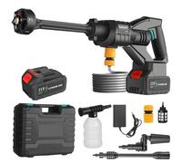 Nettoyeur haute pression sans fil pour batteries Makita Hydroblast 72 bars - Pistolet nettoyeur haute pression sans fil avec batterie de 4000 mAh et buse 6 en 1 - Nettoyeur haute pression mobile pour