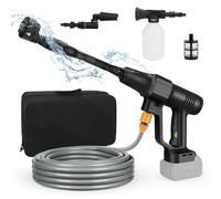 Nettoyeur Haute Pression sans Fil pour Makita 18 V Batterie, Nettoyeur Haute Pression sur Batterie, Pistolet PulvéRisateur De Lavage De Voiture, avec Multi-Buse 6 en 1 (sans Batterie) (Black)