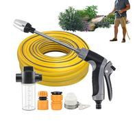 Nettoyeur Haute Pression sans Fil - réglable avec Bouteille de Mousse,Lance de Lavage portative pour Voiture,pour Nettoyage extérieur : trottoirs, allées, terrasses, massifs de Fleurs et